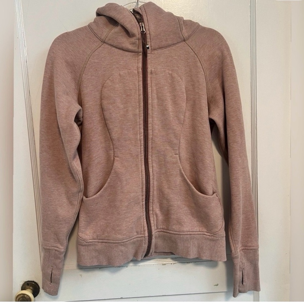 Lululemon pink scuba full zip hoodie Size 6